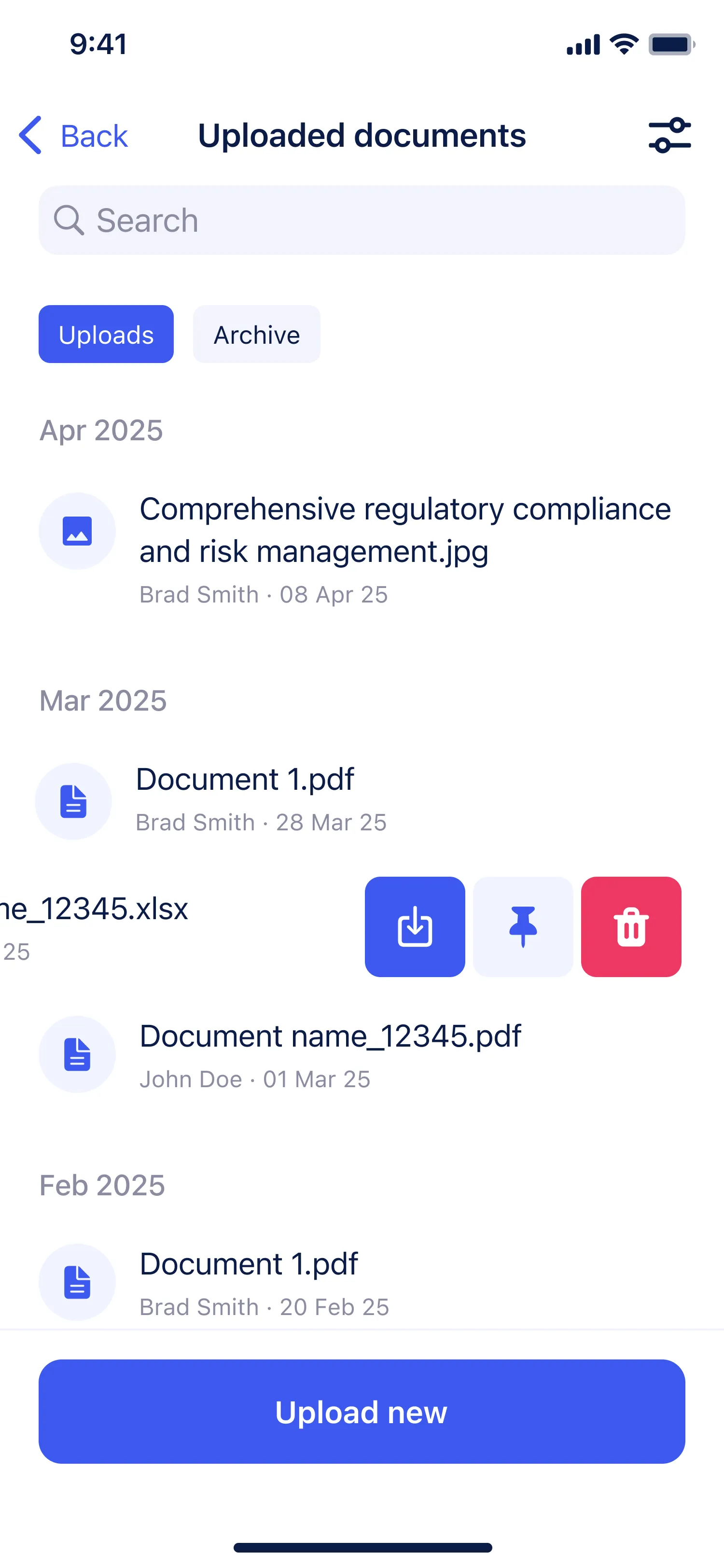Card-based document layout