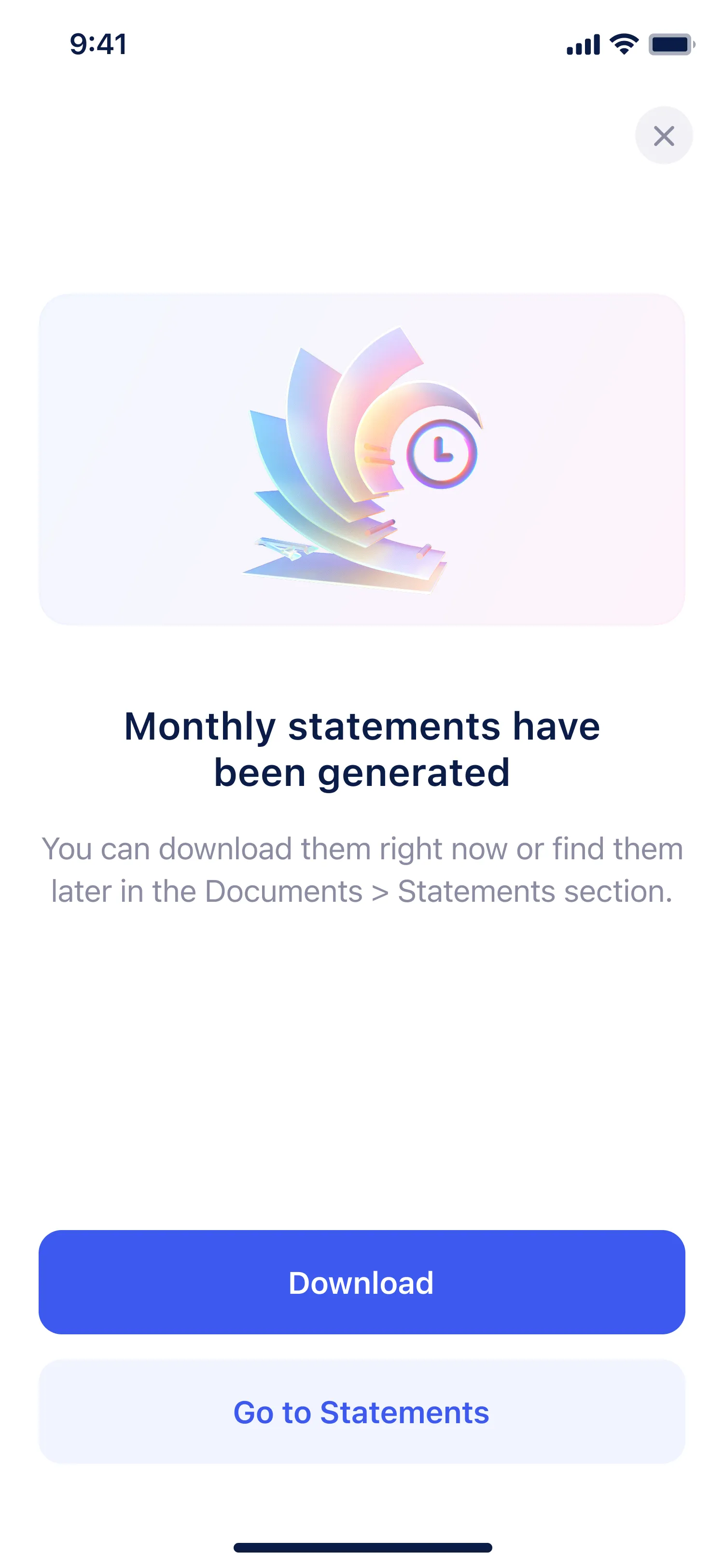 Generated document saved