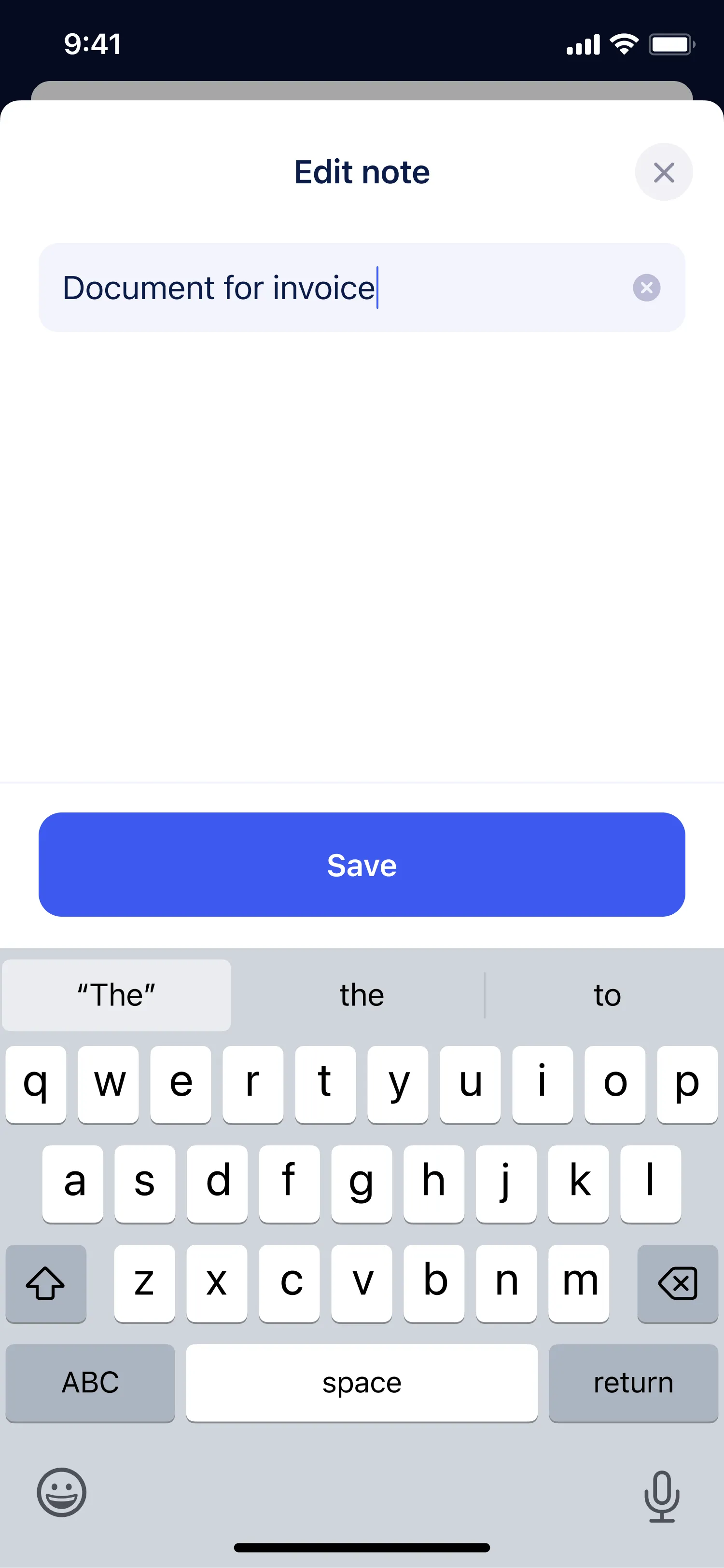 Adding a note
