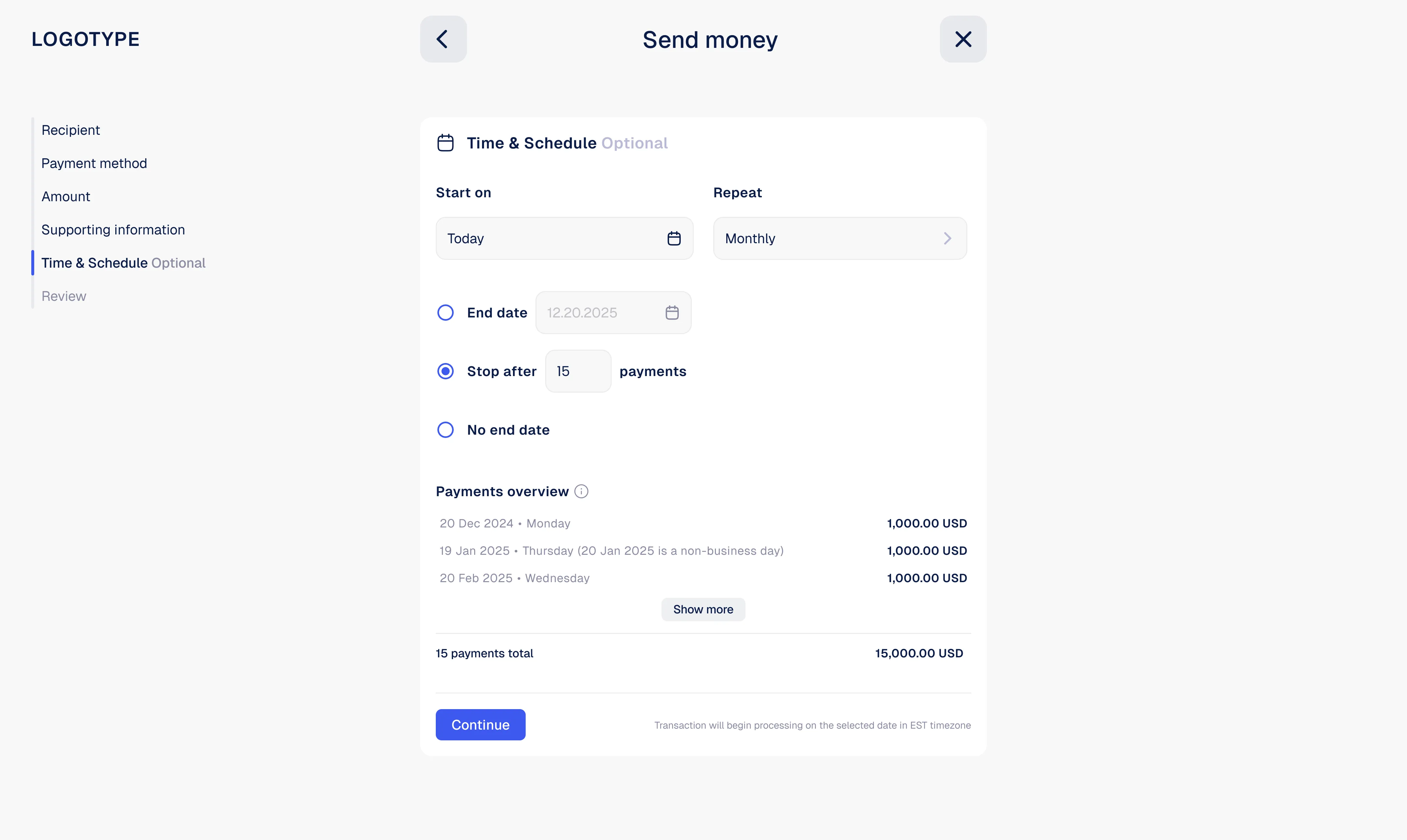 Обзор повторяющихся платежей